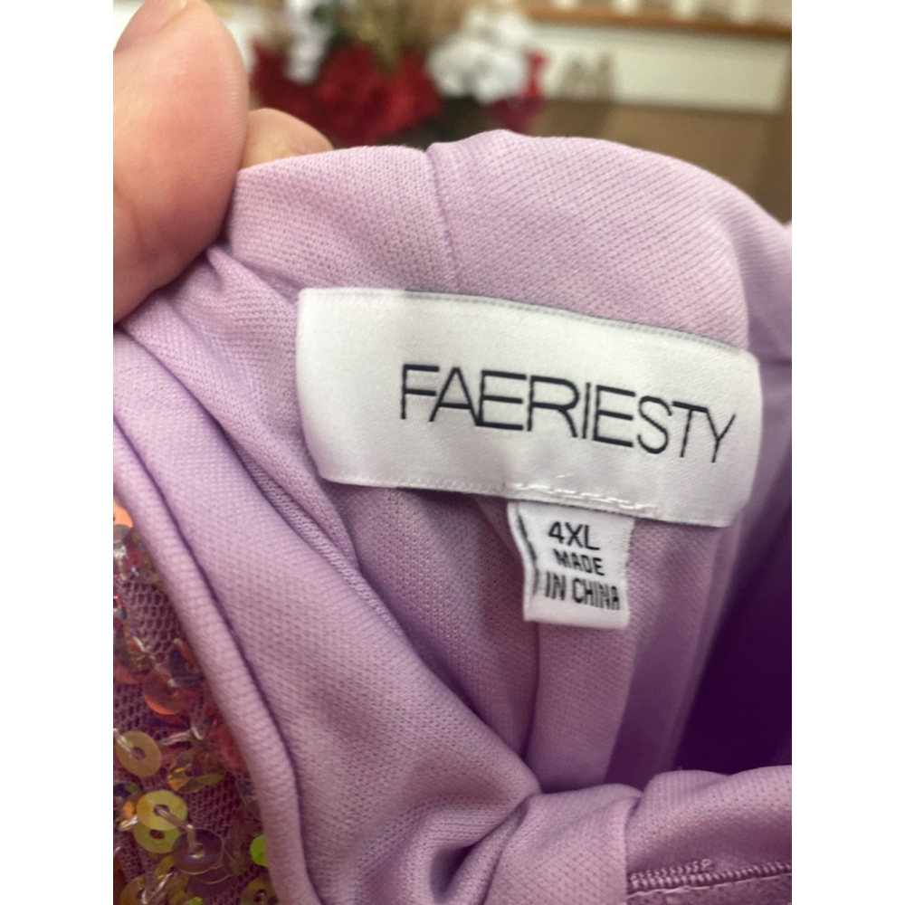 Women's FAERIESTY Gown 4XL Purple Sequin - Picture 2 of 10